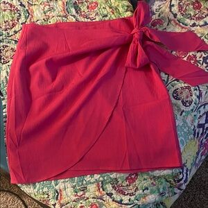 SHEIN Fuchsia Asymmetrical Skirt